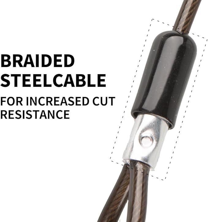 Dog tie Out Cable, 10/20/25/30/50/70/100 feet, Suitable for Dogs up to 350 pounds, Dog Cable with Swivel Buckle, Lightweight, Non-Winding, for Outdoor Camping, Yard Dog Cable (Black, 50FT)