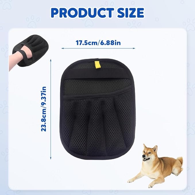 Pet Hair Remover Glove, 2 Pcs New Upgrade Efficient Grooming Gloves for Pet Hair, Reusable Dog Cat Hair Grooming Removal Tool for Couch Car Seat