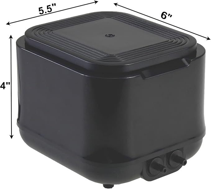 AQUANEAT Powerful Aquarium Air Pump, 250GPH, 10W, Dual Outlets, for up to 300 Gallon Fish Tank, Super Quiet Oxygen Aerator with Gang Valves, Adjustable Hydroponic Air Bubbler Pump