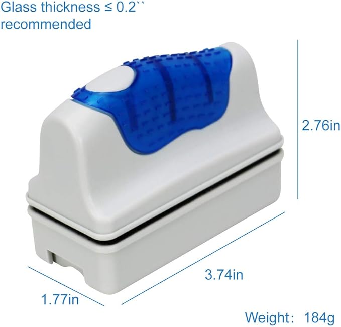 Jasonwell Magnetic Aquarium Fish Tank Glass Algae Glass Cleaner Scrubber Floating Clean Brush(M)