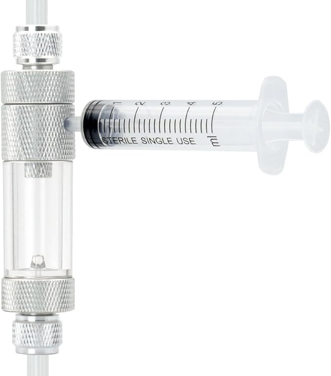 LINLAN Easy Water Refill CO2 Bubble Counter with Check Valve and Water Adder for Planted Aquarium CO2 Regulator (Air Pipe Connection)