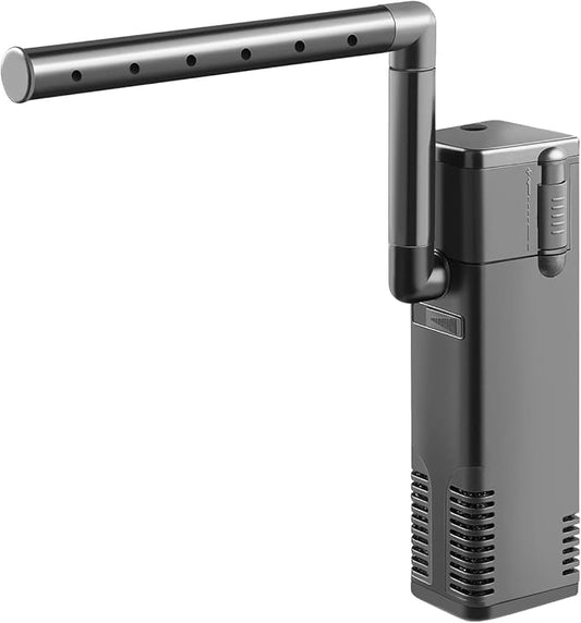 FEDOUR Submersible Aquarium Internal Filter, Filter with Water Pump for Fish Tank up to 35 Gallon (8W for 5-35 gallon-new)