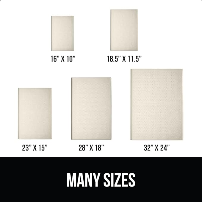 GORILLA GRIP 100% Waterproof Raised Edge BPA Free Silicone Pet Feeding Mat, Dog Cat Food Mats Contain Spills Protects Floors, Placemats for Cats and Dogs Water Bowl, Pets Accessories 23x15 Cream