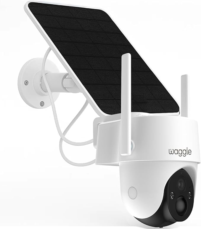Waggle RV Pet Temperature Monitor + 4G Security Camera with Solar Powered Panel - Supports Multi-Carrier Network