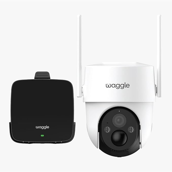 Waggle RV Pet Temperature Monitor + 4G Security Camera with Solar Powered Panel - Supports Multi-Carrier Network