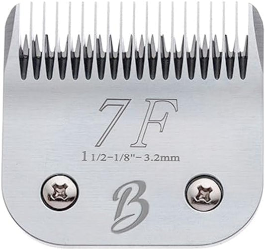Detachable A Series 7f Blades for Dog Grooming Full Tooth Cuts Length 1/8" - 3.2mm Japanese High Carbon Steel 7F Dog Grooming Blade Supplies | 7f Blade Clippers (Compatible A5 Series(B7F)