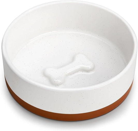 MALACASA Dog Bowls, Ceramic Dog Food and Water Bowls for Small Size Dogs, 1.5 Cups Capacity Pet Bowl for Puppy & Cats (S-1.5 Cups)