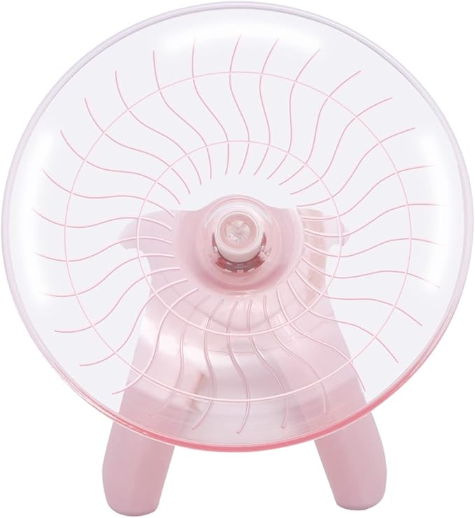 Hamster Wheel Hamster Flying Saucer Silent Exercise Wheel Running Wheel for Dwarf Hamsters Gerbil Mice Small Animals (Pink)