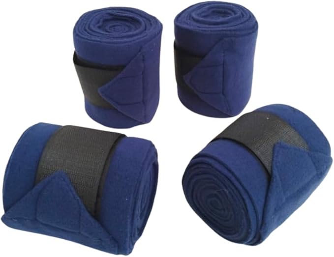 Horse Leg Bandage/Horse Leg wrap (Set of 4) Red, Blue, Navy Blue, and Black (Navy Blue)