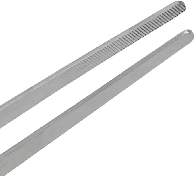 LILYS PET Straight and Curved Stainless Steel Super Thick Tweezers Set,Pliers Aquarium Tool Fish Tank Aquatic Plants Forceps Clip (15")