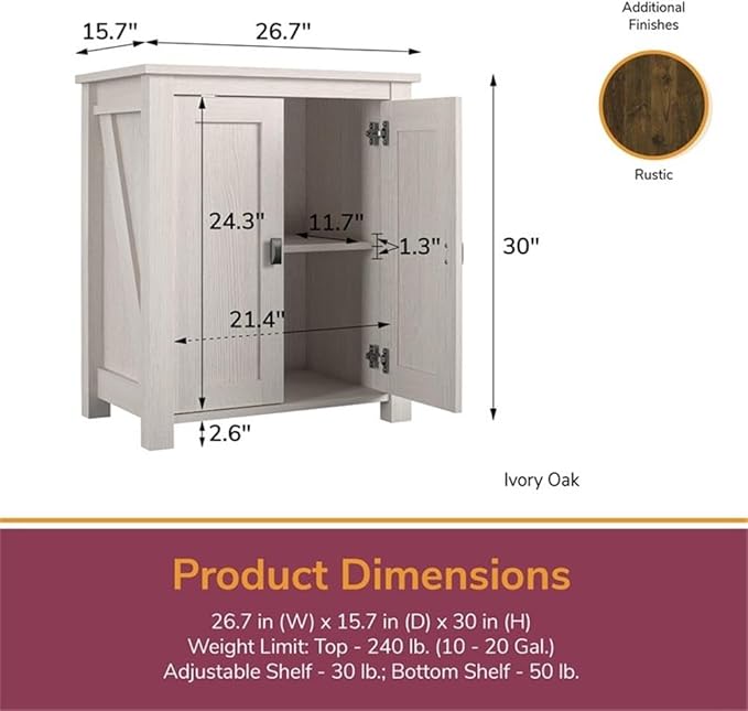 Pemberly Row 10/20 Gallon Aquarium/Terrarium Stand in Rustic