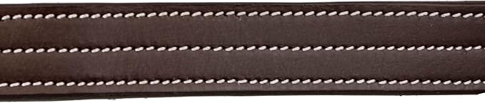 Triple Stitch Leather Horse Halter, Adjustable Design, Fancy Stitching, Solid Brass Hardware