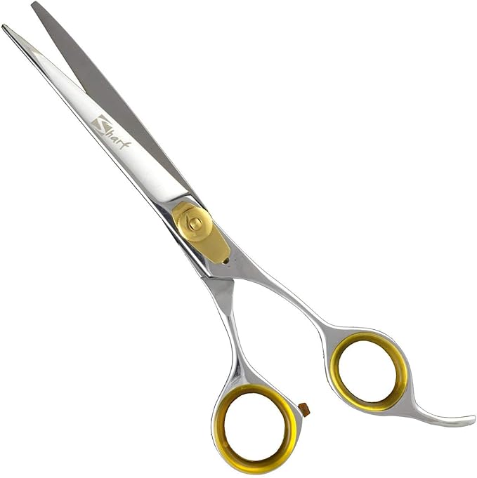 Sharf Gold Touch Grooming Pet Shear, 6.5 Inch Curved Scissors, Use Curved Shears for Cat Shears and Small Dog Shears Or Any Breed Trimming Cuts