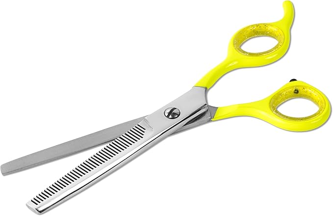 Laazar Dog thinning shears for dogs - Sharp Stainless Steel Blades with Colorful Handles, Safe and Easy-to-Use With Beautiful results, Long Lasting dog grooming thinning shears