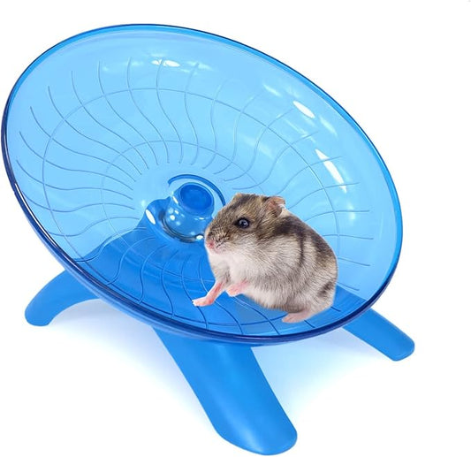 Hamster Wheel Hamster Flying Saucer Silent Exercise Wheel Running Wheel for Dwarf Hamsters Gerbil Mice Small Animals (Blue)