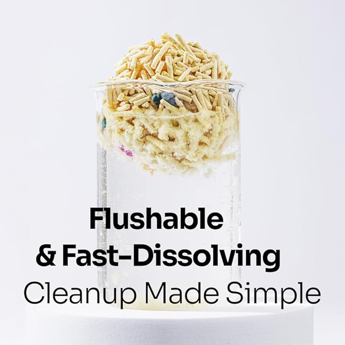 Tofu Cat Litter – Clumping, Flushable, Ultra Absorbent & Fast Drying | 100% Natural, Dust-Free, Low Tracking | Water-Soluble & Eco-Friendly (5.5 lbs x 2 Bag)