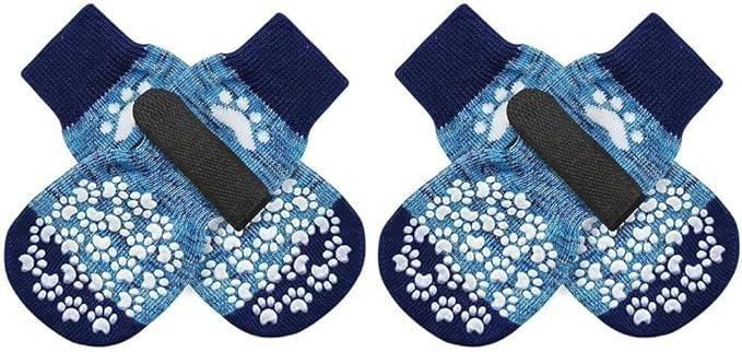 EXPAWLORER Anti Slip Dog Socks to Prevent Licking Paws, Dog Shoes for Hot Pavement, Dog Booties for Small Medium Large Senior Dogs, Traction Control Boots & Paw Protectors for Hardwood Floors