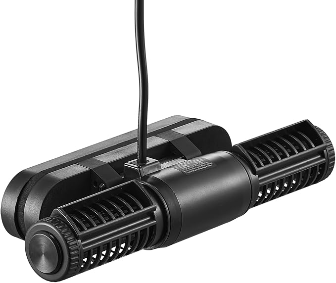VEVOR Aquarium Wave Maker, 25W, 2380 GPH Adjustable Cross Flow Pump with Controller, Magnetic DC 24V Aquarium Powerhead, Strong Magnetic Base, 360° Rotating Wavemaker, for Saltwater Marine Freshwater