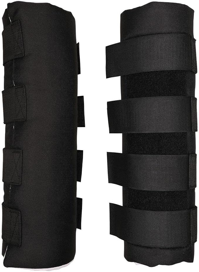 Dura-Tech Quick Wrap No Bow Leg Wraps for Horses | Size 12" | Color Black | Exceptional Leg Coverage | Versatile Use | Secure and Easy Application | Sold in Pairs