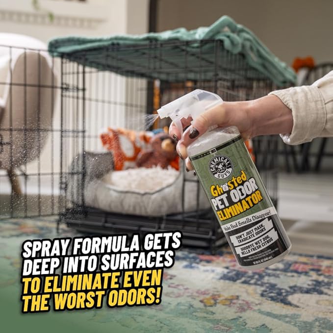 Ghosted Pet Odor Eliminator, Refresh Your Home, Car, Office, & More, from Chemical Guys (32 Fl Oz) - Fresh Citrus Scent - PCS10232