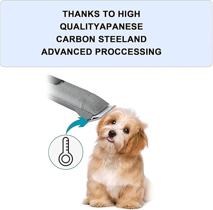 7Pack 10 Blades Dog Grooming Replacement Blades Compatible with Andis Pet Clipper/Oster A5/Wahl KM Series Dog Clipper,Ceramic Blade & Stainless Steel Blade (#10+30+40+3FC+4FC+5FC+7FC)