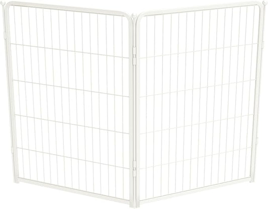 FXW Homeplus Unleashed Indoor Dog Playpen - Stress-Free and Safe Play, Heavy Duty 40 Inch 2 Wire Panels Dog Pen for Medium and Large Dogs, White│Patented
