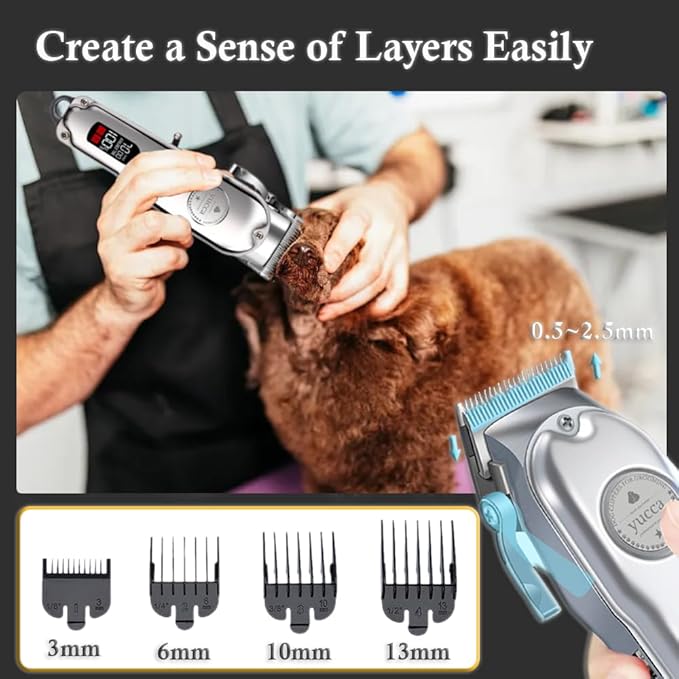 yucca Grooming Kit for Dogs at Home, Dog Razors for Grooming, Dog Shaver Grooming Set for Thick Hair, Dog Trimmers Clippers Professional, Cat Clippers for Matted Hair