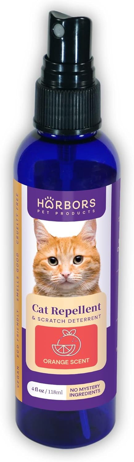 Harbors Cat Scratch and Chewing Deterrent Spray - Scented - 4 oz / 118 ml | Formulated with Essential Oils | 100% Satisfied or Return