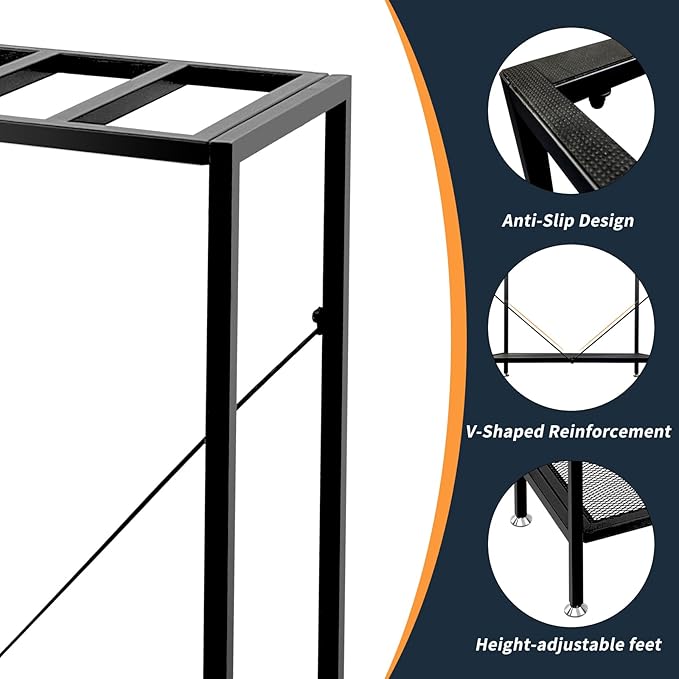 tongmo 40 Gallon Fish Tank Stand, 2 Stands Metal Aquarium Stand, Aquarium Turtle Tank (40 Gallon-Black)