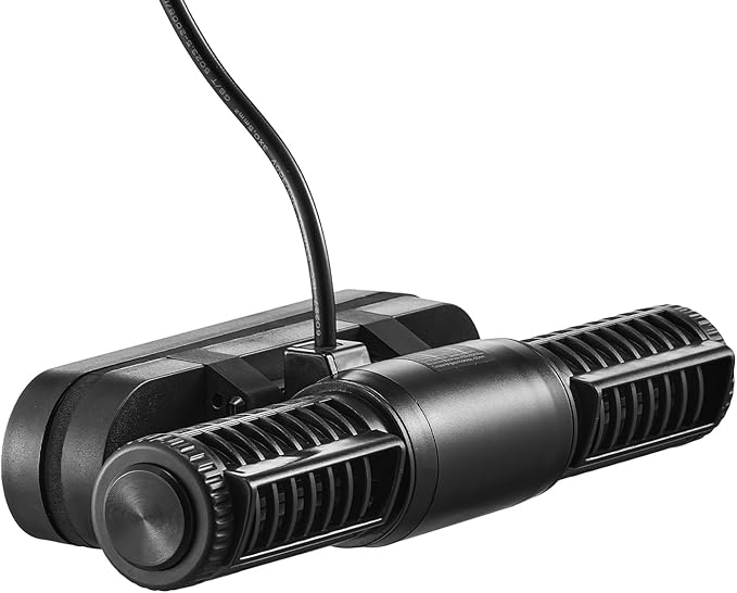 VEVOR Aquarium Wave Maker, 15W, 1428 GPH Adjustable Cross Flow Pump with Controller, Magnetic DC 24V Aquarium Powerhead, Strong Magnetic Base, 360° Rotating Wavemaker, for Saltwater Marine Freshwater