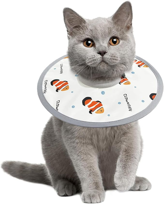 LOS ANDES Cat Recovery Collar, Adjustable Cat Protective Collar Alternative After Surgery, Protect Cat Neck Cones to Stop Licking Wound, Lightweight Elizabethan Collar for Kitten,Puppy
