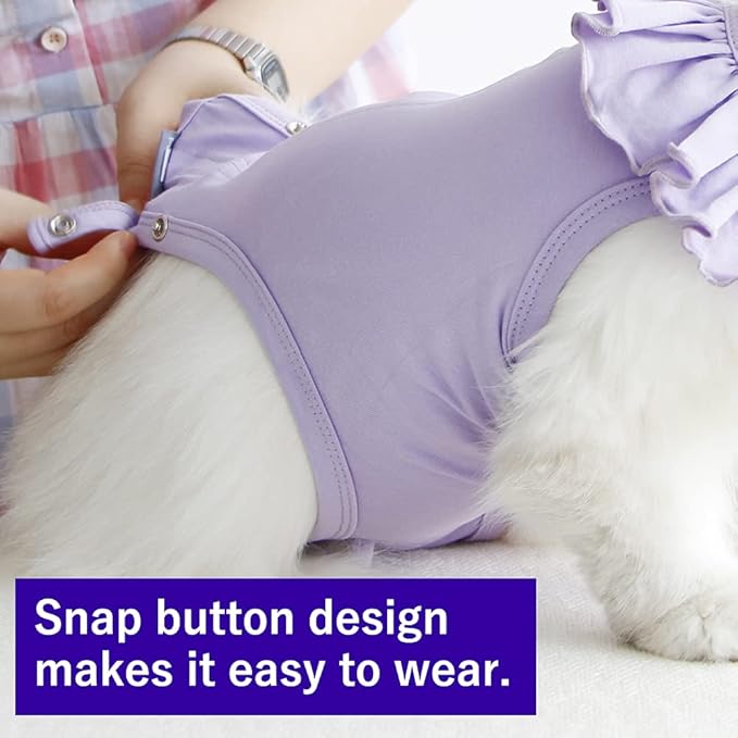 Cat Recovery Suit for Abdominal Wounds and Skin Diseases,Breathable Surgical Recovery Shirt After Surgery Wear Anti Licking Wounds,E-Collar Alternative for Female Cats Kitten(RSC01-purple-s)