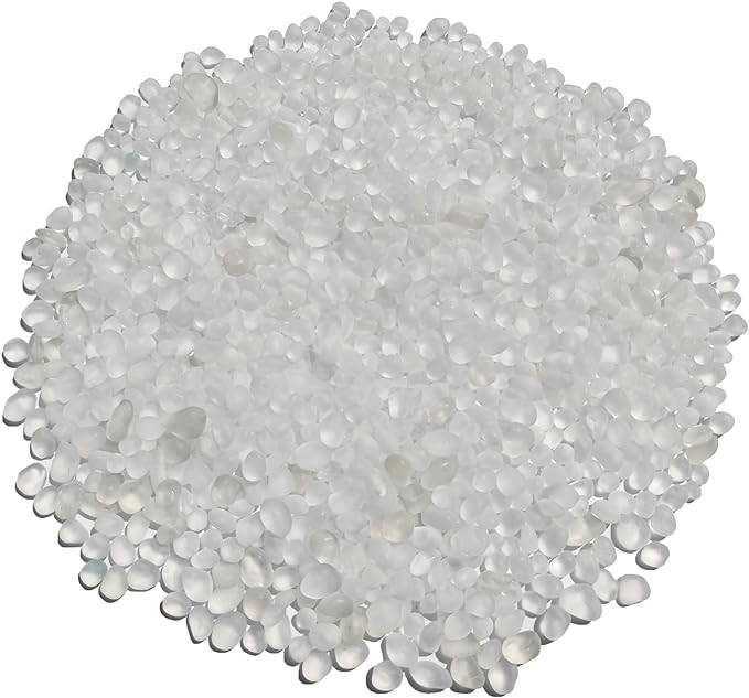 Sea Glass Stones - 0.9LB White Frosted Glass Pebbles Gemstones - Perfect for Aquarium Rocks, Fish Tank Gravel, Vase Fillers, DIY Crafts, and Home Decor