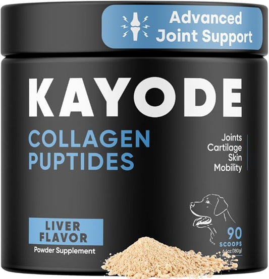 Collagen Puptides - Collagen for Dogs | Premium Dog Joint Supplement | 2X The Amount As Liquid Droppers | Great for Senior & Adult Dogs. Includes Omega 3.