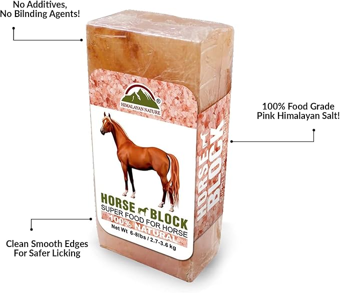 Licking Salt for Horse, 100% Pure Himalayan Pink Salt Chunks, 6 LBS, Animal Feed Salt Chunks, Horse Salt Licks, Natural Mineral Salt - Pack of 2