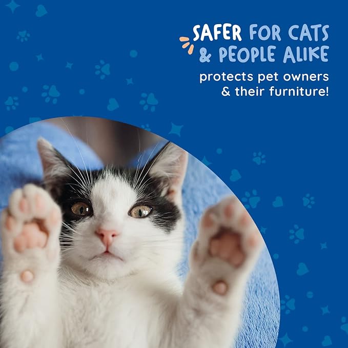 Kitty Cure Cat Nail File Scratcher, Odor-Resistant Litter Box Emery Board Scratcher Pad, No Peeling Needed, Waterproof, Non-Toxic & Long-Lasting Cat Scratcher That Files Nails