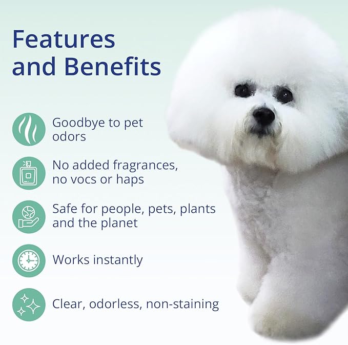 Concentrated Pet Urine Odor Eliminator, Ideal for Cat, Dog Poo and Urine Smell, Versatile & Natural Odor Neutralizer for Home and Outdoor Use, Deodorizer & Absorber, Concentrate, 64oz