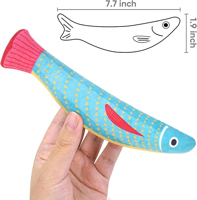 4Pcs Catnip Toy, Plush Cat Toys with Jingly Bell, Bite Resistant Chew Toys, Catnip Filled Cartoon Cat Teething Chew Toy for All Cats