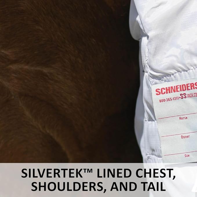 Schneiders Soft Interlock Mesh II Attached Neck Euro Bellyband Leg Shield Horse Fly Sheet | 80% UV Protection | SilverTek Lining