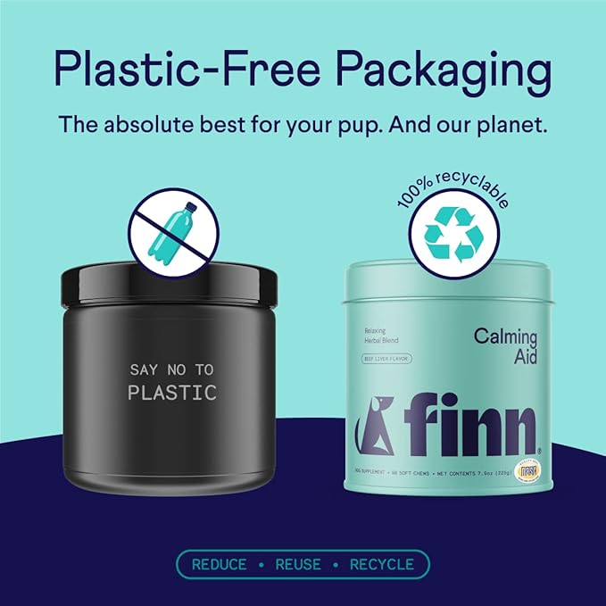 Finn Calming Aid for Dogs - Natural Calming Chews with Melatonin to Support Stress, Separation & Sleep - 90 Soft Chews