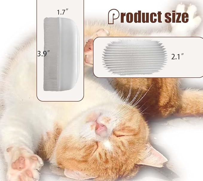 SoarExcelleryy Soft Fur Cat Brush - Over 1000 gentle cat tongue brushes with prickly serrations, suitable for sensitive cats - comfortable, lightweight, gentle, perfect for enhancing intimacy (beige)