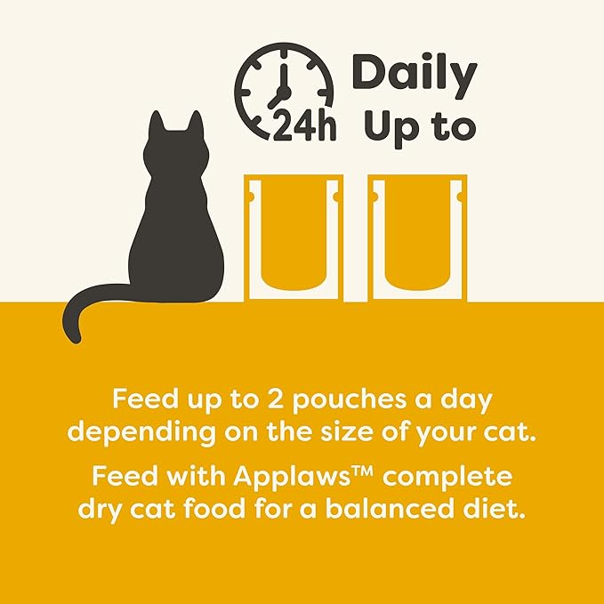 Applaws Natural Wet Cat Food in Gravy, Limited Ingredient Wet Cat Food Pouches, No Additives, Made with Natural Ingredients, Chicken Breast in Gravy (12 x 2.47oz Pouches)