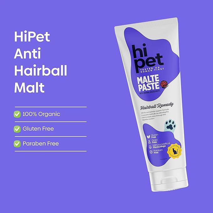 Anti-Hairball Malt, Cat Treats Lickable, Hairball Treatment for Cats, Supports Digestive System, 2.65 Oz (Pack of 3)