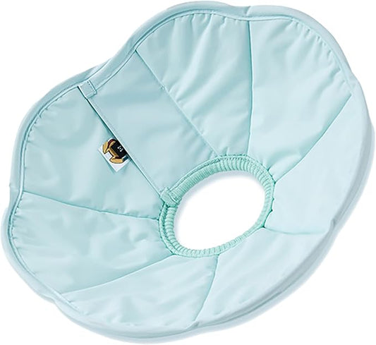 Touchdog Foldable Dog Cone Collar for Cats & Dogs - Adjustable Soft Recovery Collar with Waterproof PU Coating, Lightweight Design, 24.5cm/9.6in Wide Barrier (Blue, XL)