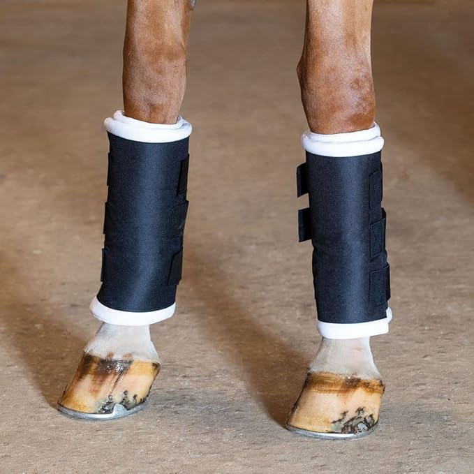 Schneiders Dura-Tech Tekno-Dri Quick Wrap No Bow Leg Wraps for Horses | Exceptional Support & Moisture-Wicking Protection | Color Navy | Size 12"