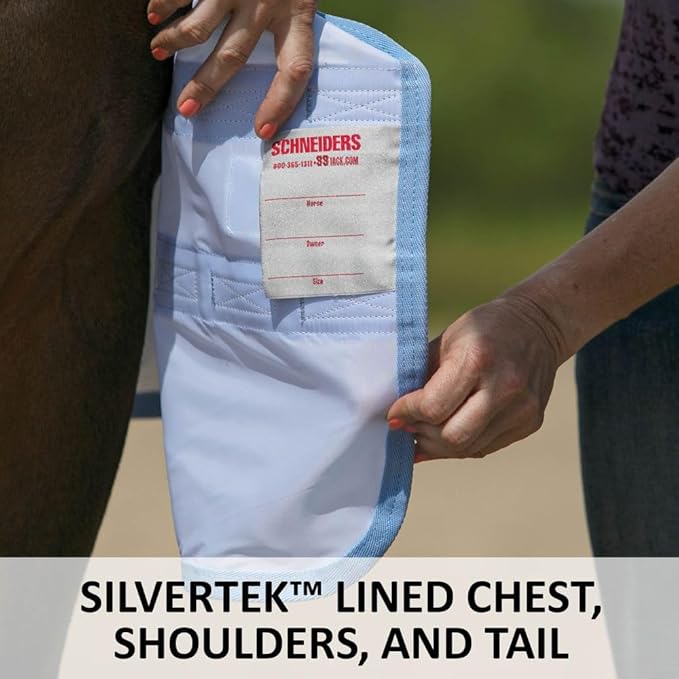 Schneiders Adjusta-Fit Mosquito Mesh Hybrid II Horse Fly Sheets | Ultimate Insect & UV Protection for Equine Comfort