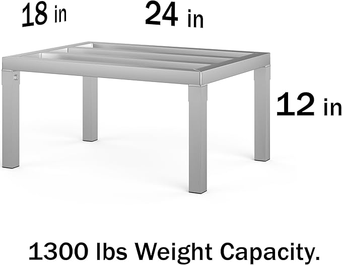 18 in X 24 in. Aquarium Stand | Industrial Style Aluminum Fish Tank Base with Open Frame Design