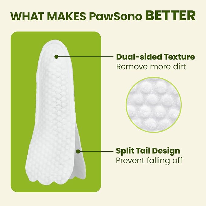 Dog Ear Finger Wipes for Dogs & Cats, 150 Count