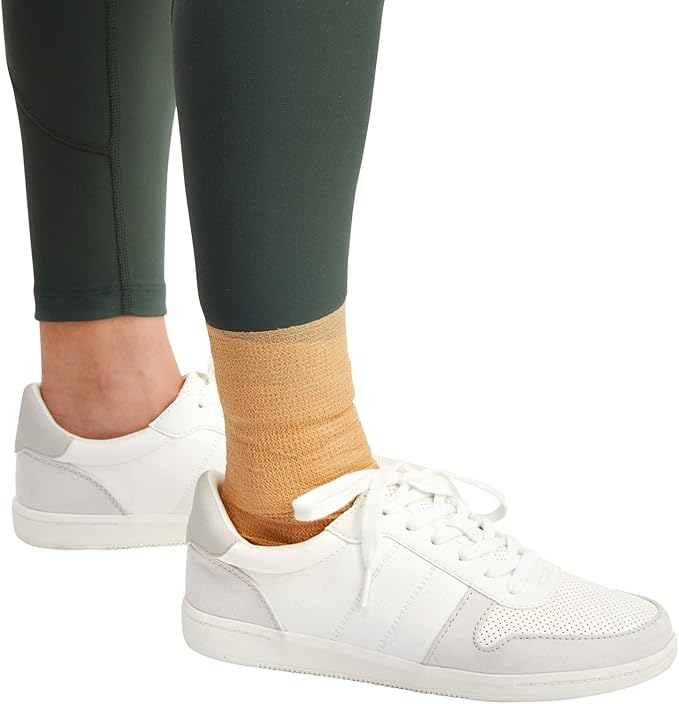 Juvale Elastic Bandage Wrap Self-Adherent Cohesive Tape 6 Rolls - Elastic Cohesive Tape with Stretchable Support - Breathable Vet Wrap for Wrist, Swelling, Sports, Tattoo (4 in x 5 Yds)