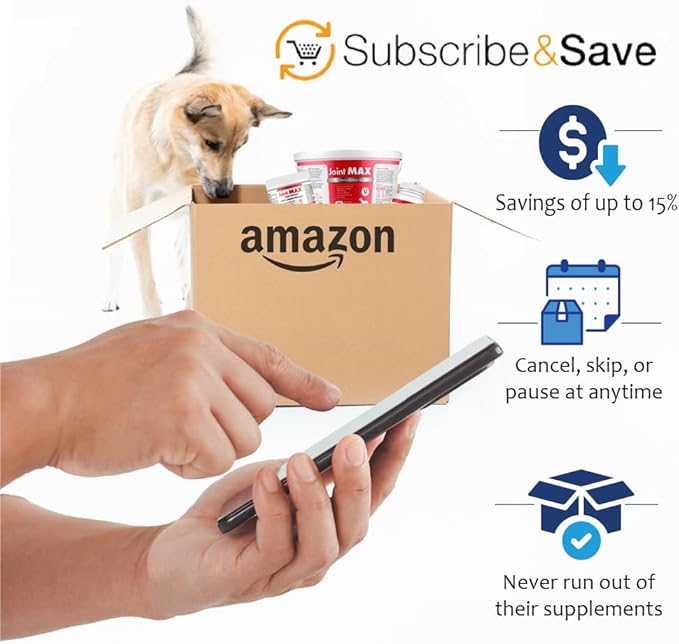 TS Joint Supplement Vet Formulated Pain & Inflammation Relief Treats Hip Dysplasia & Arthritis, Glucosamine, Chondroitin, Turmeric, MSM, HA, Creatine, Omega 3 EPA + DHA.120 Soft Chews